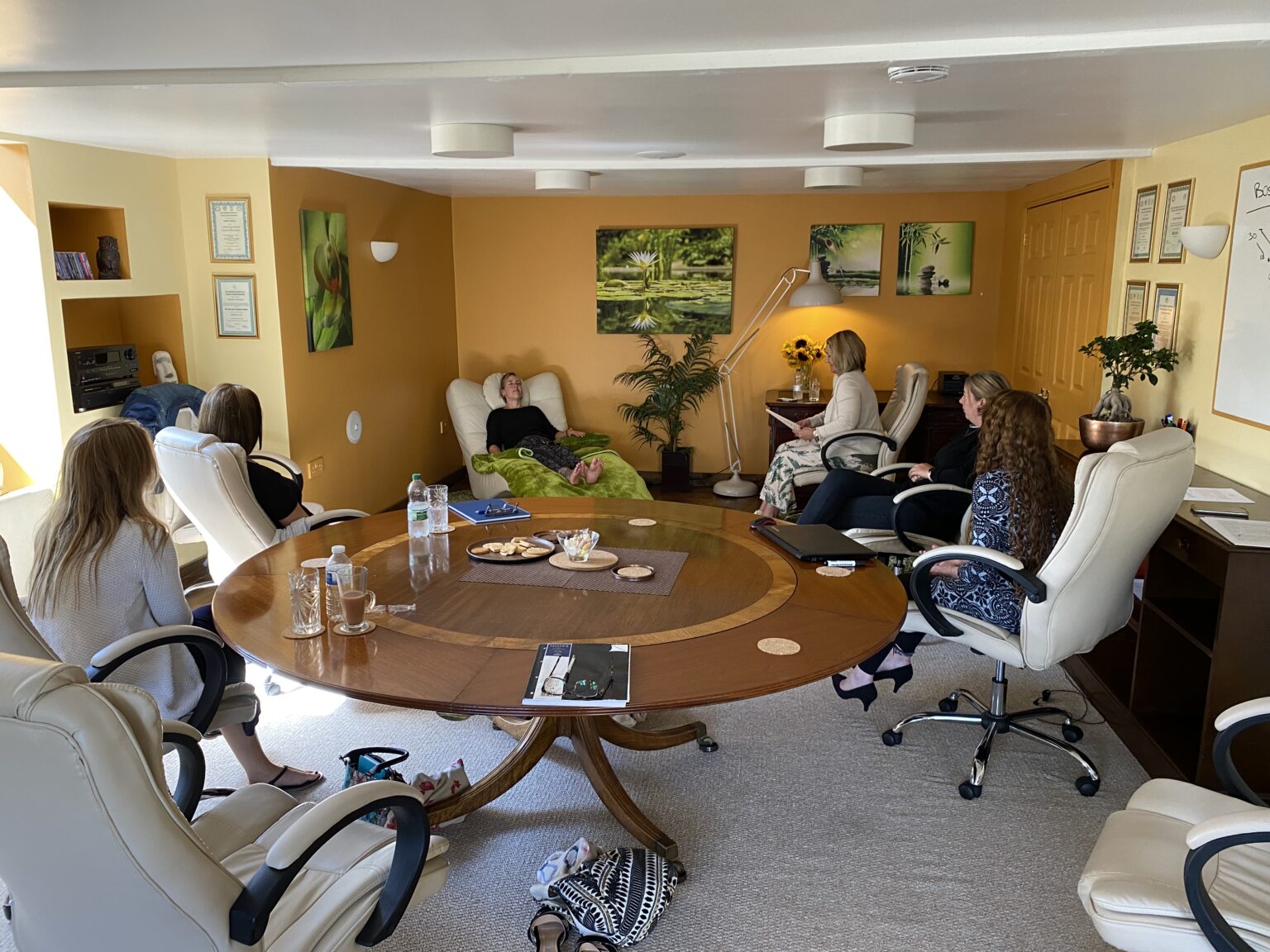 Students demonstrating their therapy skills